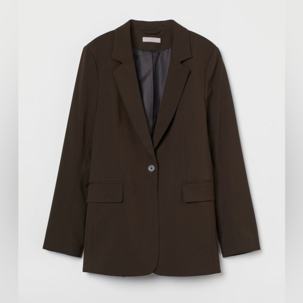 H&M dark olive blazer